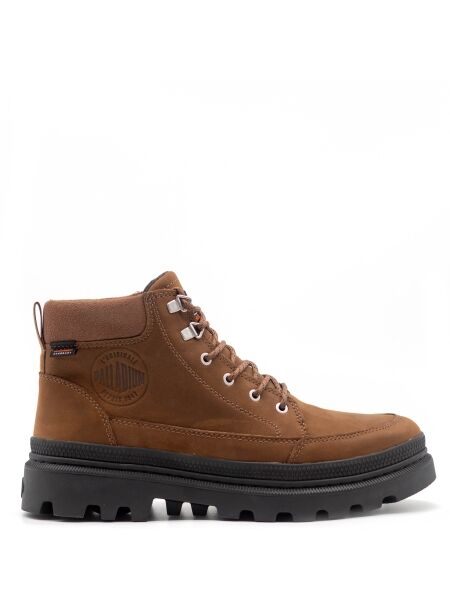 Palladium Heren veterschoenen bruin nubuck