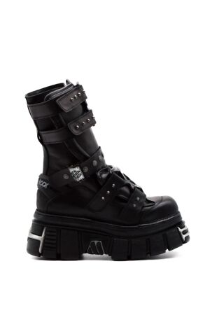 New Rock heren plateaulaarzen zwart