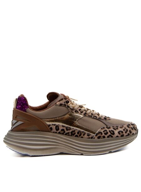 Cetti Dames sneakers goud leopard