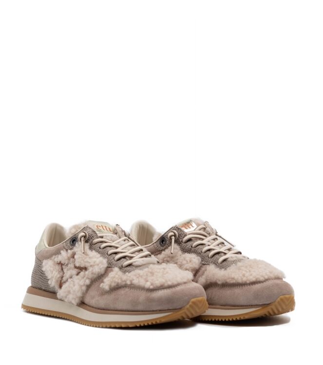 Cetti Cetti dames sneakers beige combi Yeti Off White Cetti Dames Sneakers in Beige online kopen