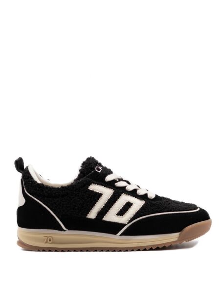 Back 70 Dames sneakers zwart teddy