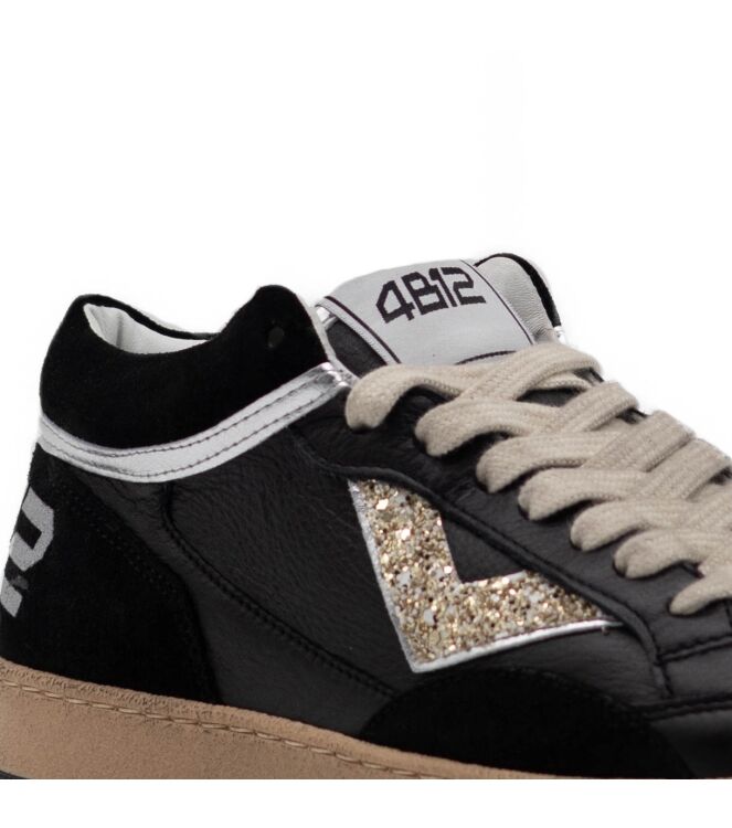 4B12 sneakers 4B12 sneakers dames sneakers zwart zilver Black Silver 4B12 Dames Sneakers in Zwart online kopen