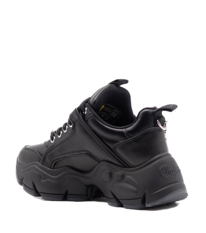 Buffalo Buffalo dames sneakers zwart vegan Black Vegan Buffalo Dames Sneakers in Naturel Leo Multi online kopen