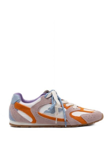 3p Dames sneakers wit oranje combi