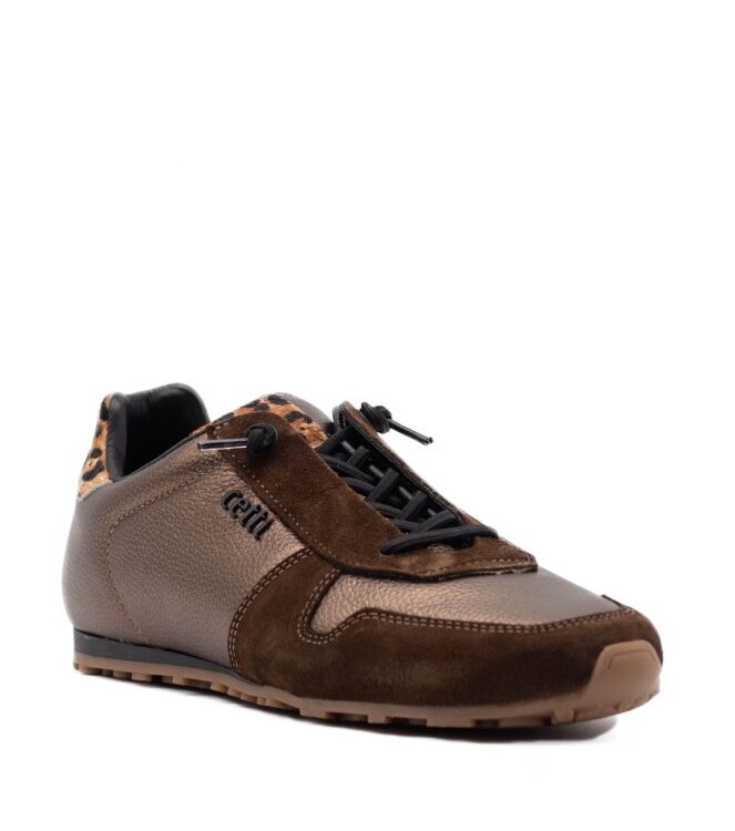 Cetti Cetti dames sneakers bronze combi Ante Metal Bronce Cetti Dames Sneakers in Bronze Combi online kopen