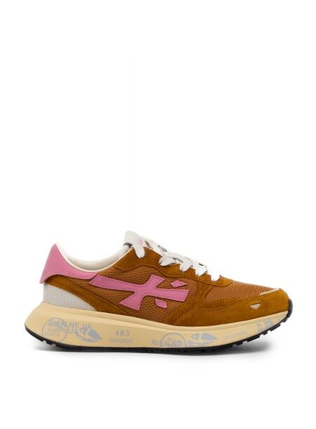 Premiata Dames sneakers rubberzolen bruin