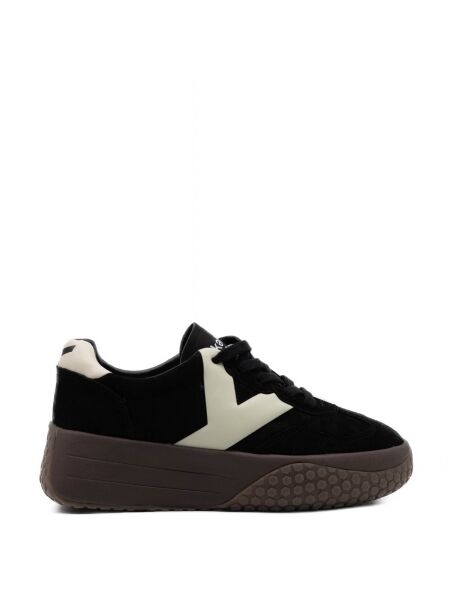 Keh-noo Dames sneakers plateau zwart