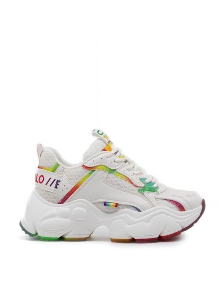 Buffalo Dames sneakers plateauzolen wit