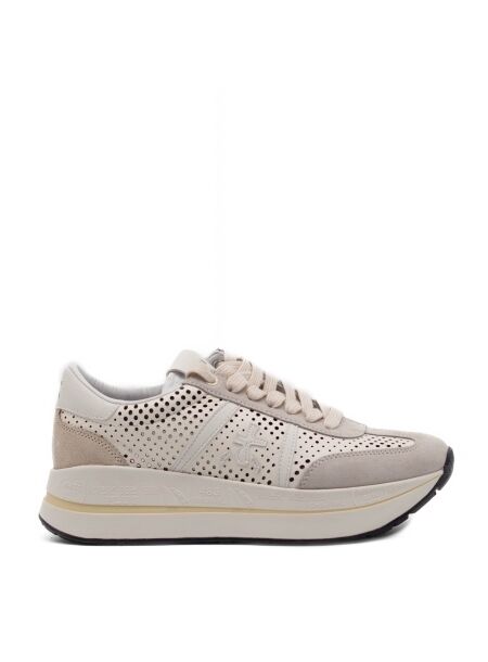 Premiata Dames sneakers plateauzolen wit