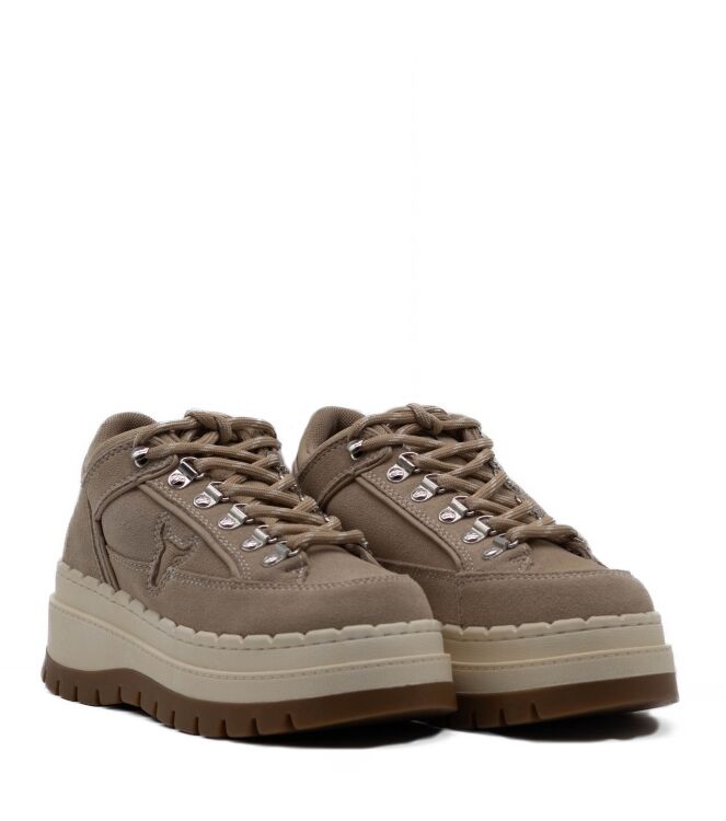 Windsor Smith Windsor Smith dames sneakers naturel Sand Suede Windsorsmith Dames Platform Sneakers in Naturel online kopen