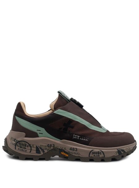 Premiata Dames sneakers met rits bruin