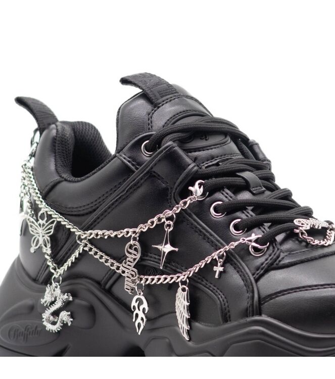 Buffalo Buffalo heren sneakers zwart vegan Black Vegan Buffalo Heren Sneakers in Zwart online kopen