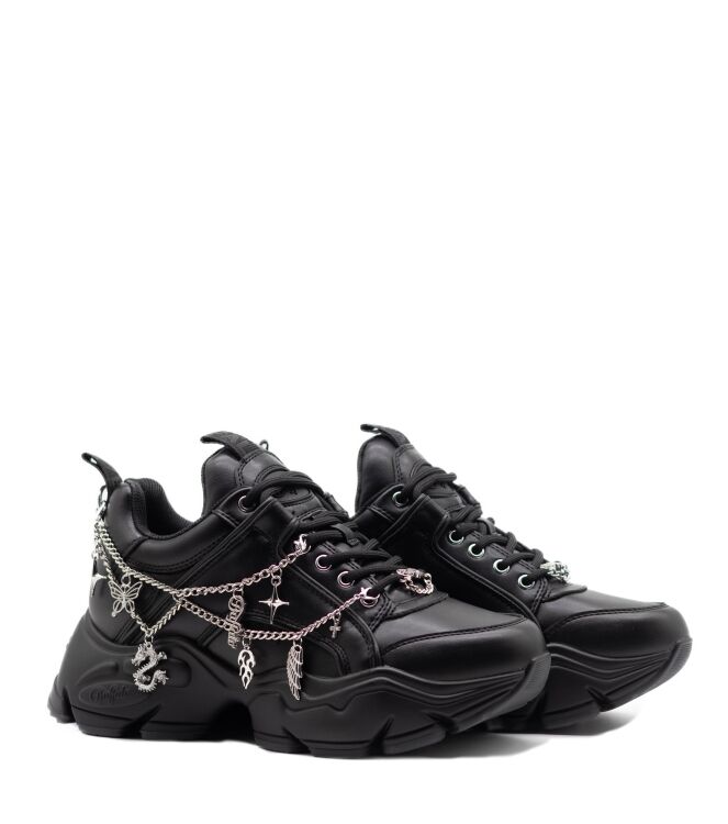 Buffalo Buffalo heren sneakers zwart vegan Black Vegan Buffalo Heren Sneakers in Zwart online kopen