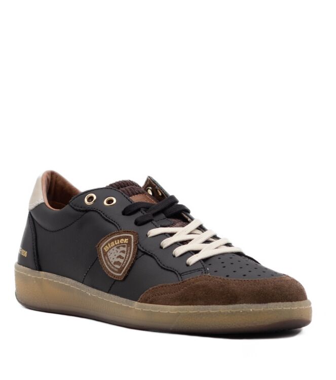 Blauer Blauer heren sneakers zwart bruin Black Brown Blauer Heren Sneakers in Zwart/Bruin Combi online kopen
