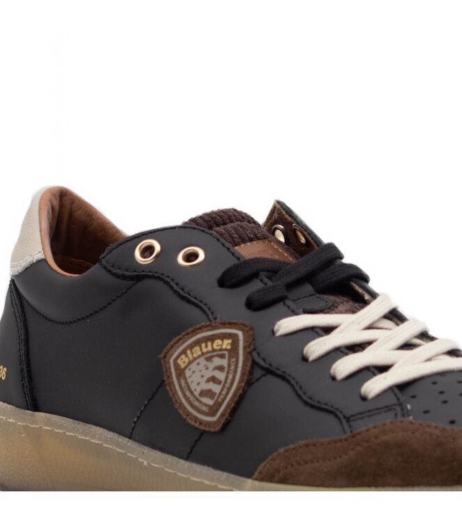 Blauer Blauer heren sneakers zwart bruin Black Brown Blauer Heren Sneakers in Zwart/Bruin Combi online kopen