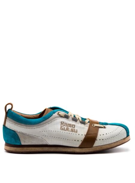 Kamo gutsu Heren sneakers wit turquoise