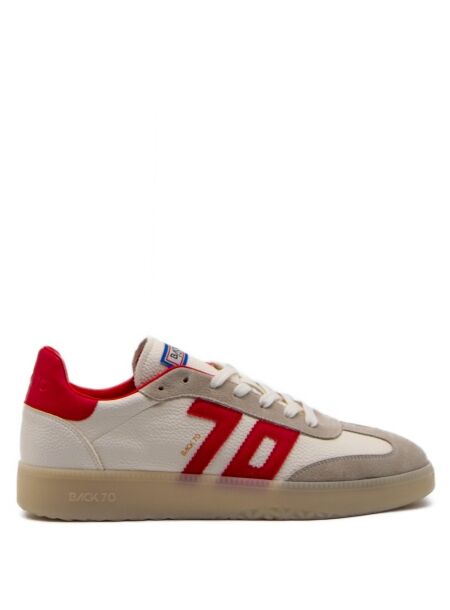 Back70 Heren sneakers wit rood