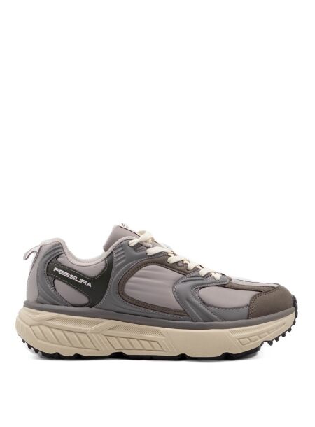 Fessura Heren sneakers grijs taupe