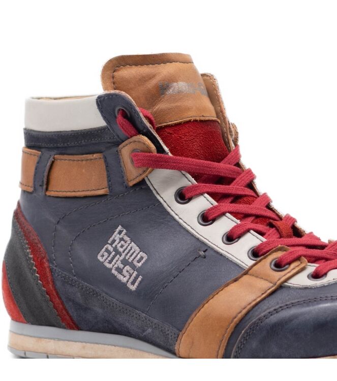 Kamo Gutsu Kamo Gutsu heren sneakers blauw rood Sangue Blu Kamo Gutsu Heren Sneakers in Blauw Combinatie online kopen