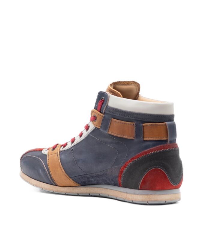 Kamo Gutsu Kamo Gutsu heren sneakers blauw rood Sangue Blu Kamo Gutsu Heren Sneakers in Blauw Combinatie online kopen