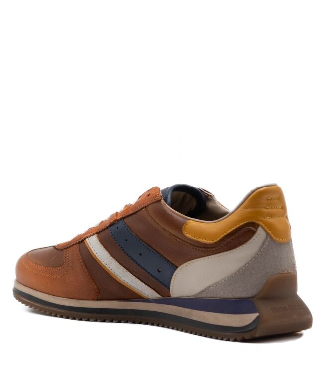 Kamo Gutsu Kamo Gutsu heren sneakers bruin combi Arancio Denim Kamo Gutsu Heren Sneakers in Bruin Combinatie online kopen