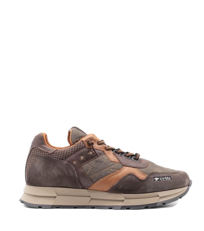 Cetti Cetti heren sneakers bruin Ante Cooper Moka Cetti Heren Sneakers in Bruin Combi online kopen