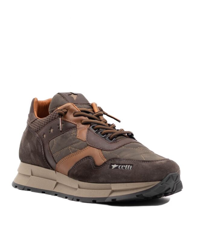 Cetti Cetti heren sneakers bruin Ante Cooper Moka Cetti Heren Sneakers in Bruin Combi online kopen